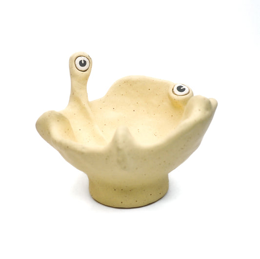Pale Canary Yellow Eye-Eye Trinket Holder