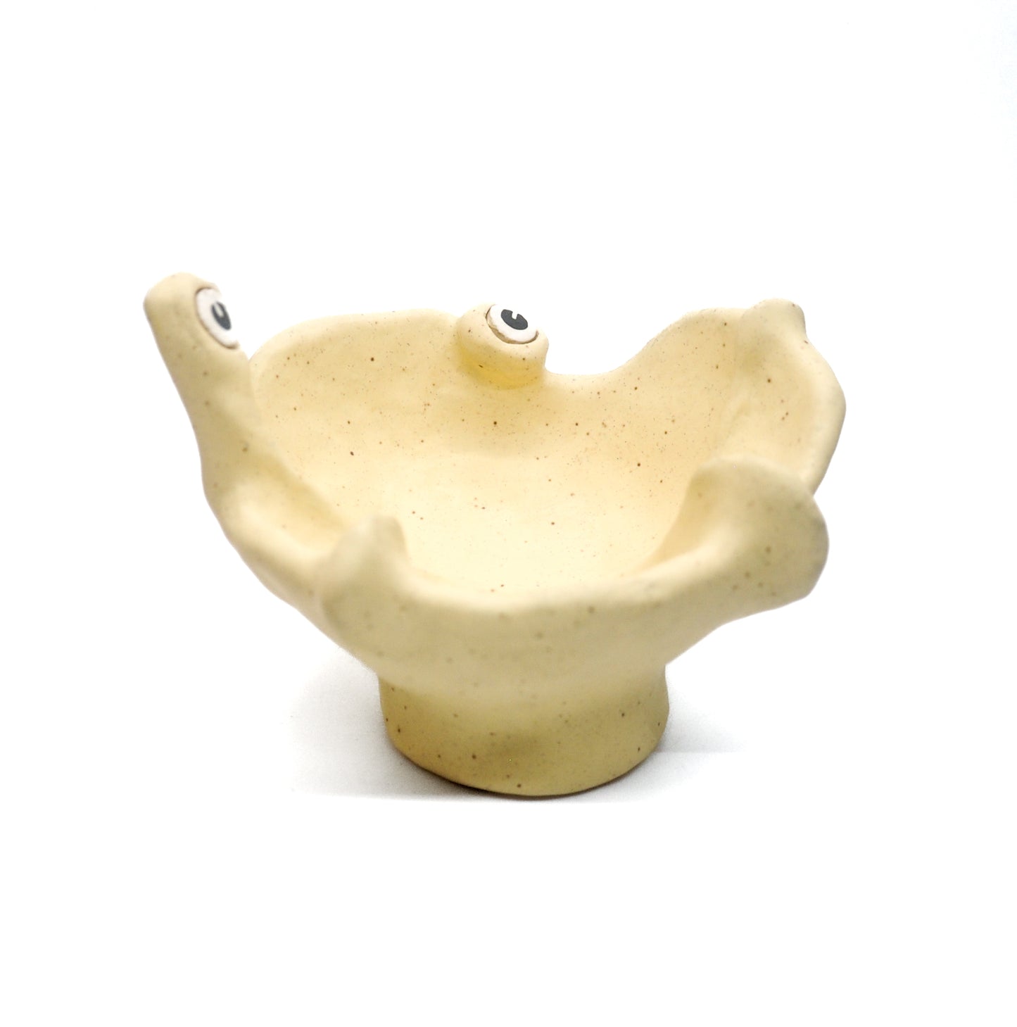 Pale Canary Yellow Eye-Eye Trinket Holder