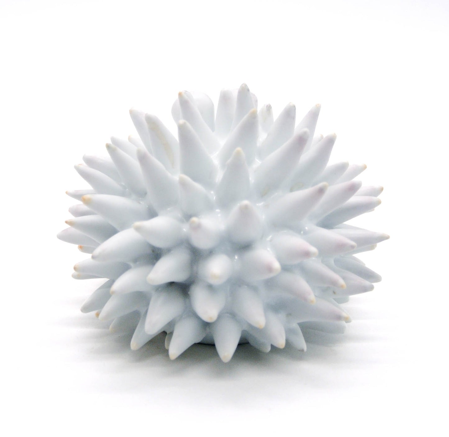 Matte White Mini Urchin with Light Pink Flashing