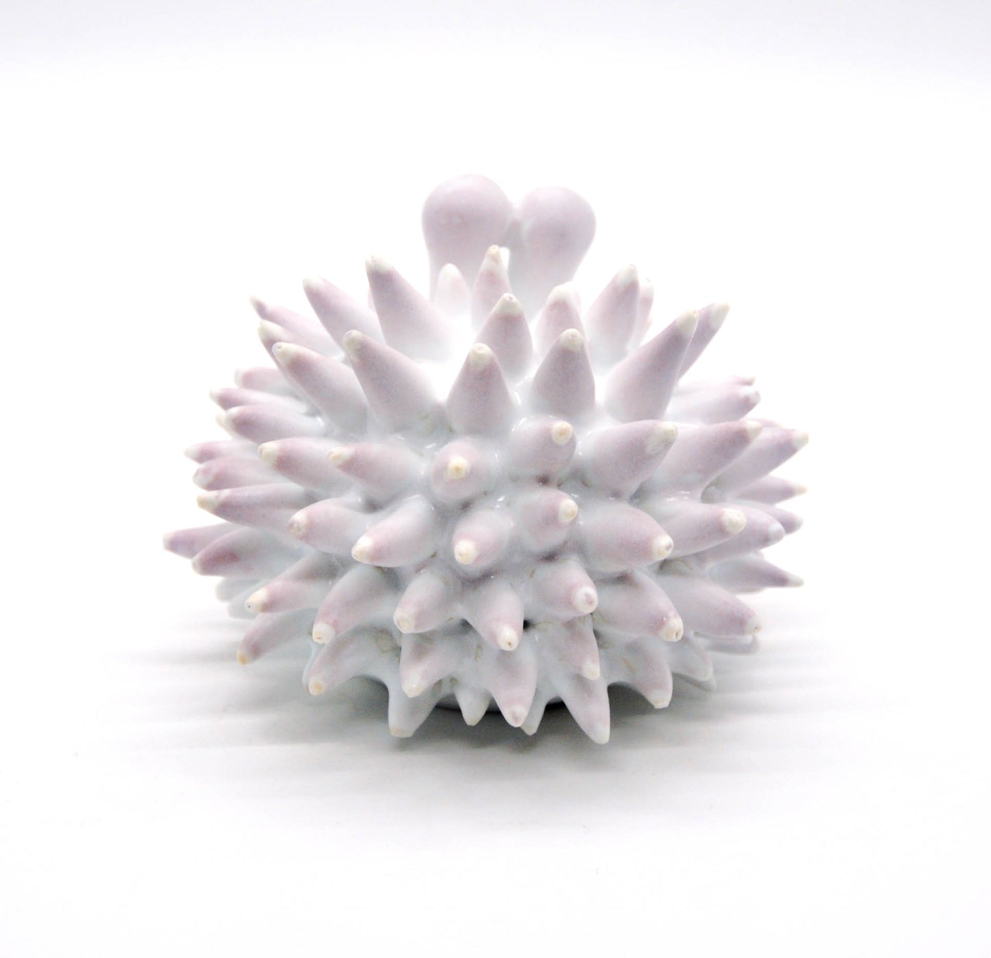 Matte White Mini Urchin with Pink Flashing I