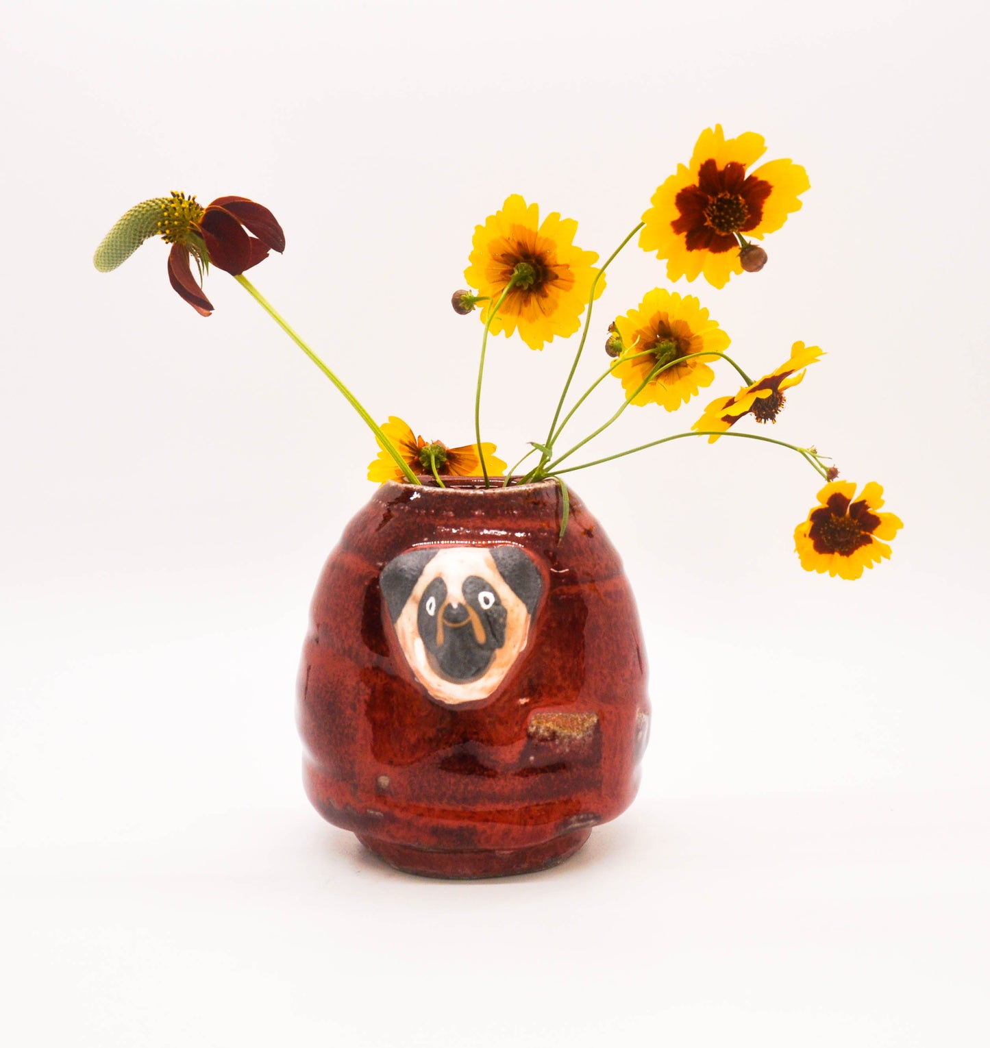 Maroon Red Lemuranda Bud Vases