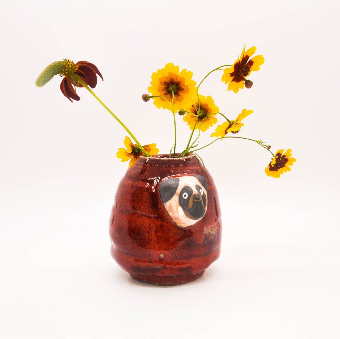 Maroon Red Lemuranda Bud Vases