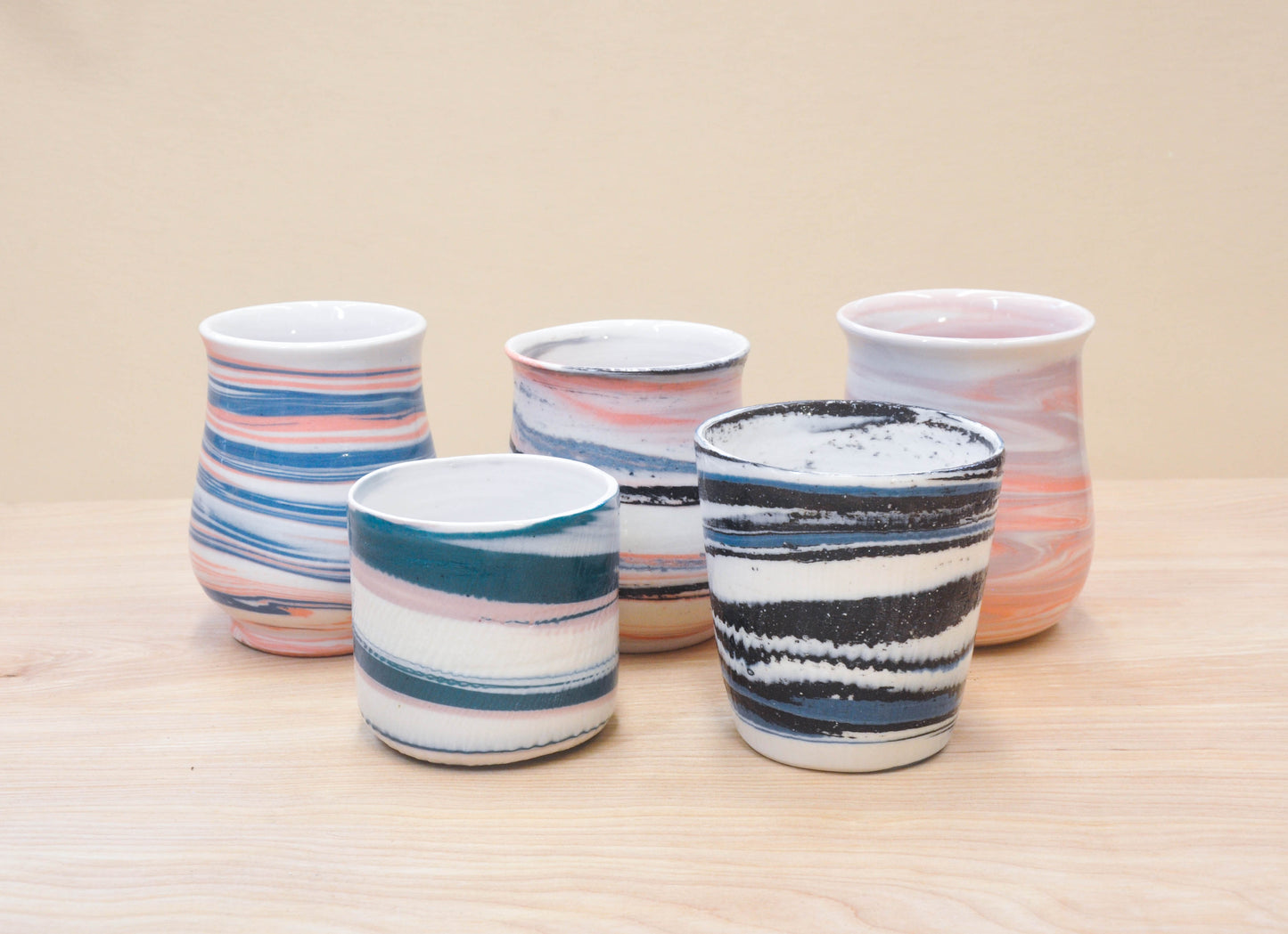 Blue Black Swirl Cup