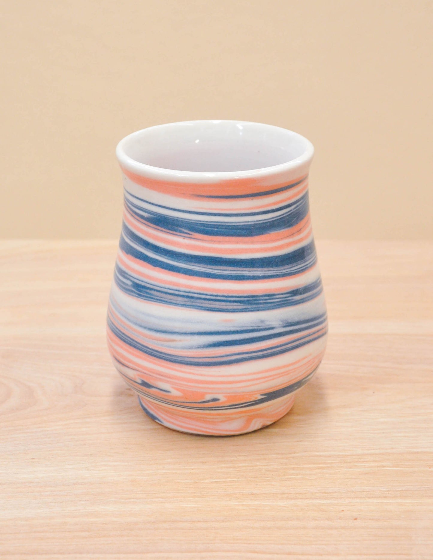 Pink Teal Swirl Cup