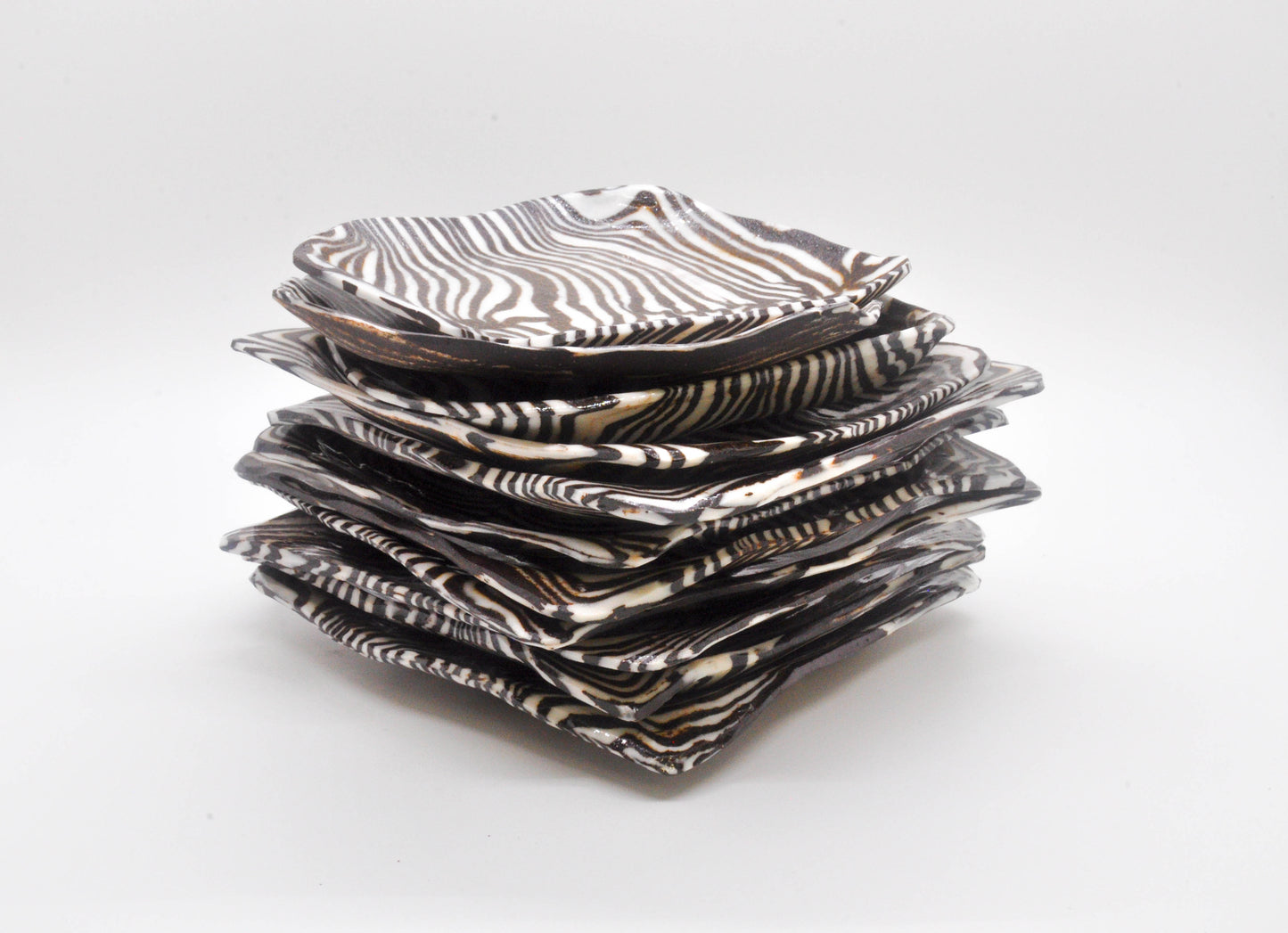 Nerikomi Zebra Plates (small)