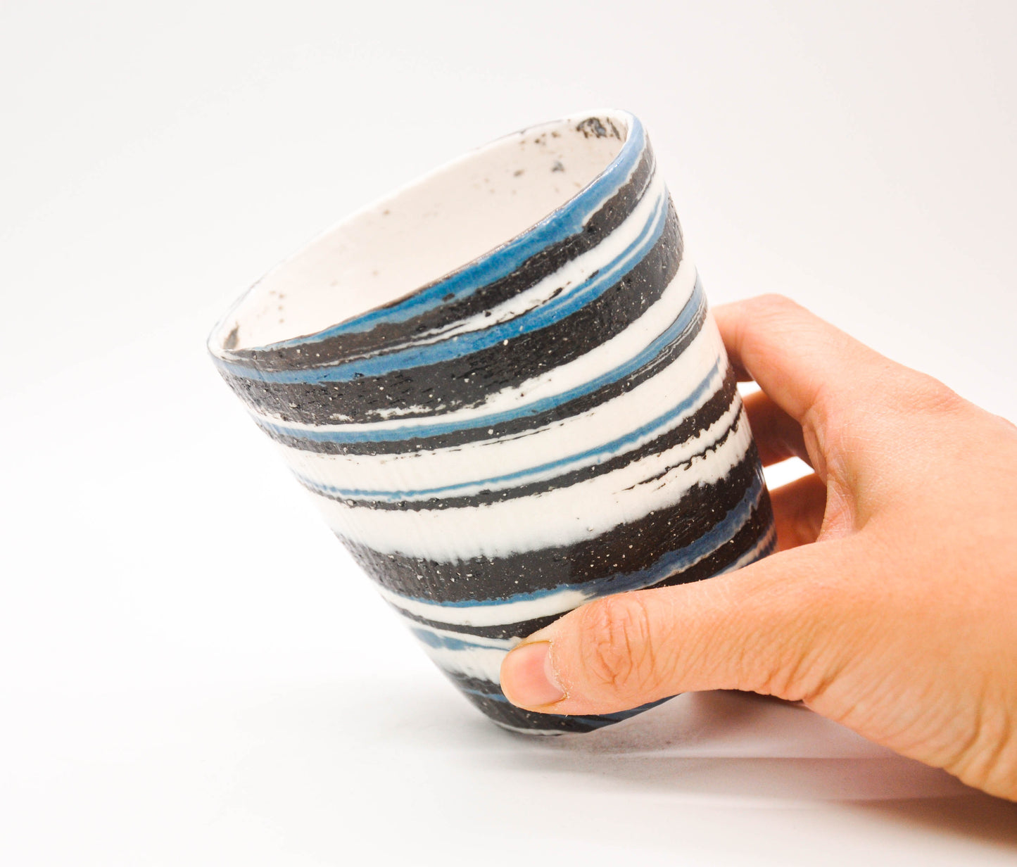 Blue Black Swirl Cup