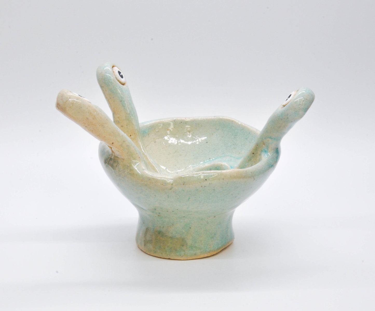 Glossy Celadon Eye-eye dish
