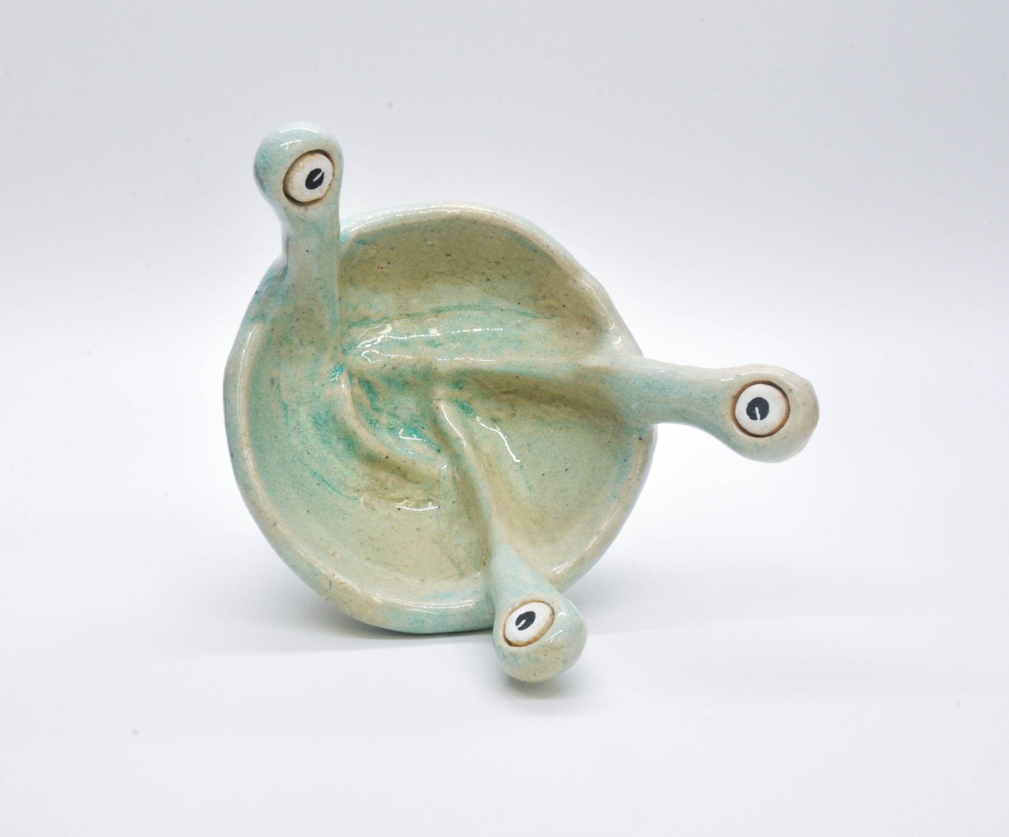 Glossy Celadon Eye-eye dish