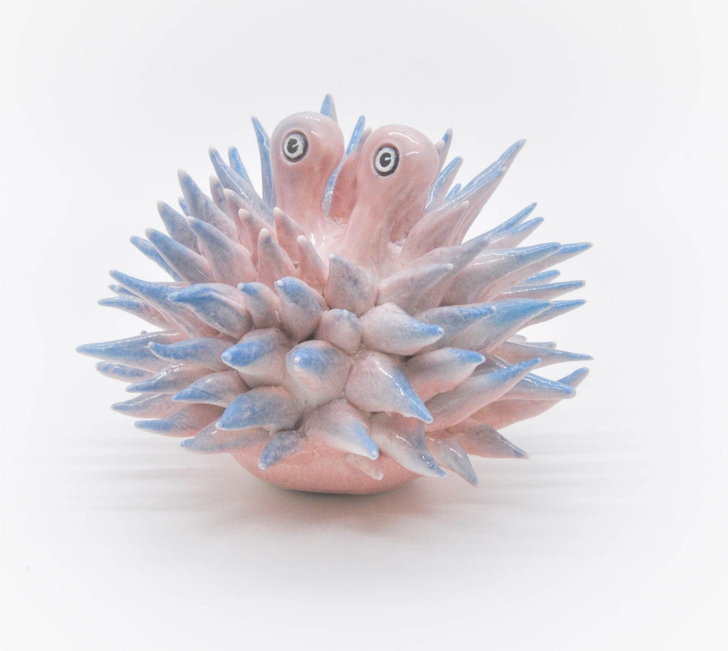 Pink and Blue Baby Porcelain Urchin